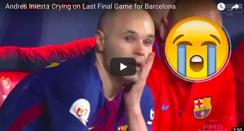 YOUTUBE Iniesta addio al Barcellona: lacrime, gol e trionfo in Coppa di Spagna