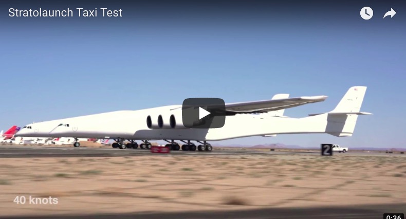 YOUTUBE Stratolaunch, l'aereo più grande del mondo, effettuerà primo volo quest'estate