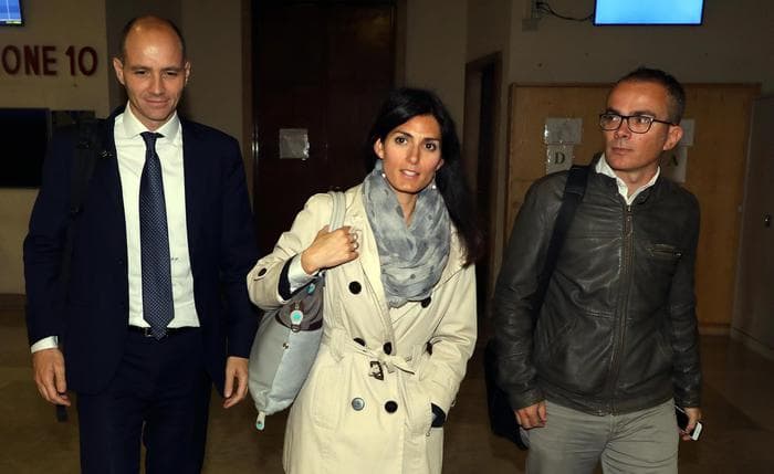 Virginia Raggi e il marito Andrea Severini