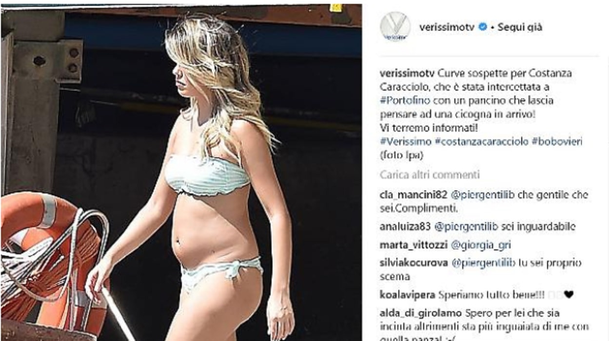 Costanza Caracciolo incinta di Bobo Vieri?