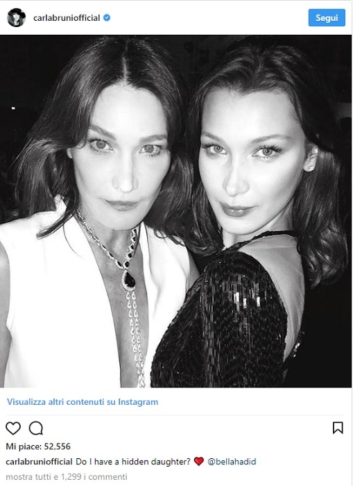 Carla bruni e Gigi Hadid