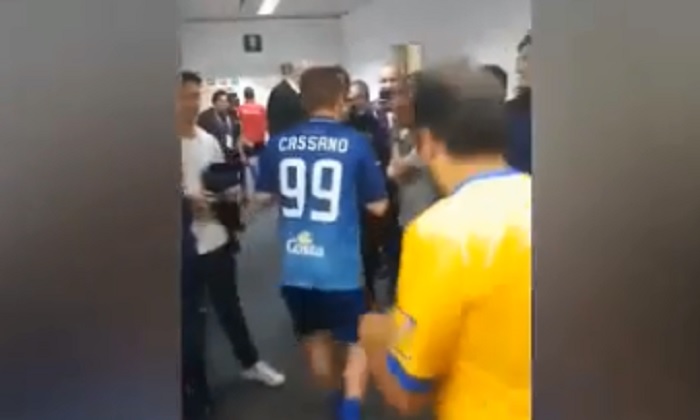 Pio e Amedeo con Cassano alla Partita del Cuore: succede di tutto VIDEO