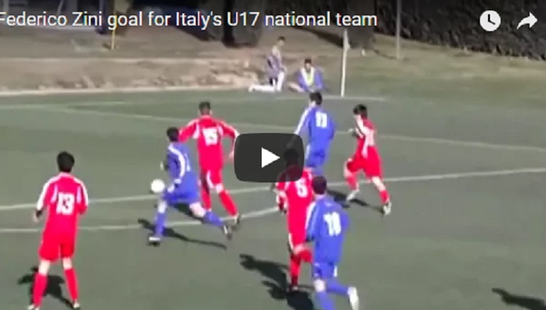 YOUTUBE Federico Zini, un gol a Coverciano con la Nazionale Under 17