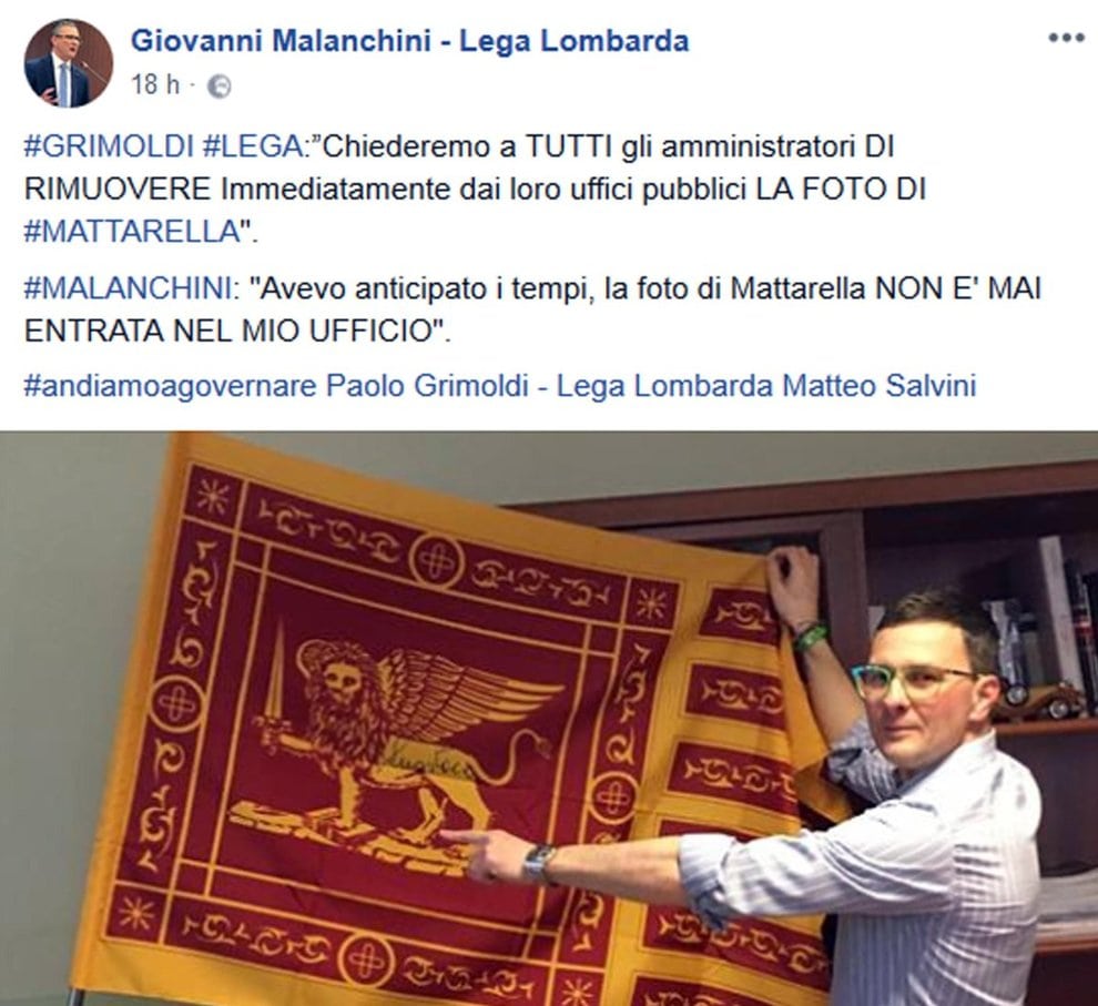 Lega, i sindaci della Brianza rimuovono la foto di Mattarella dagli uffici