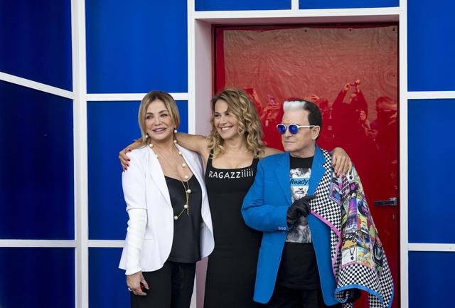 Simona Izzo(S), Barbara D'Urso (C) e Cristiano Malgioglio