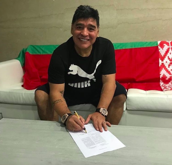 Diego Armando Maradona nuovo presidente Dinamo Brest