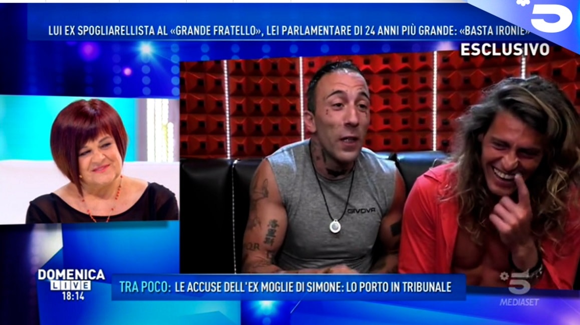 Stefania Pezzopane difende Simone Coccia Colaiuta a Domenica Live