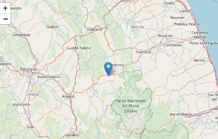 Terremoto nel Centro Italia: scossa 3.1, epicentro a Muccia (Macerata)