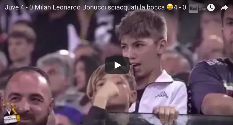 YOUTUBE "Bonucci sciacquati la bocca", il coro dei tifosi della Juventus