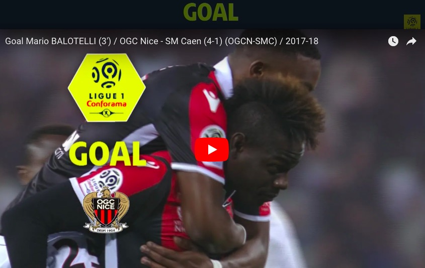YOUTUBE Mario Balotelli saluta Nizza con una doppietta. Il primo gol urlo