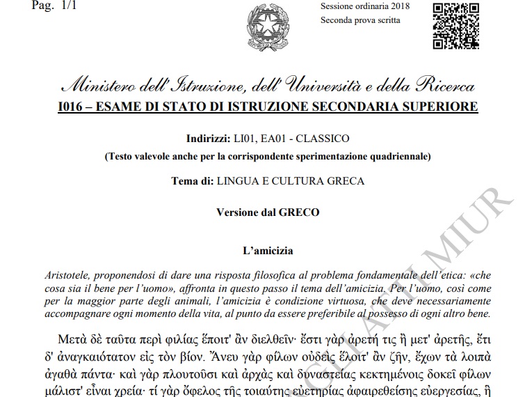 Maturità 2018, la seconda prova: tutte le tracce in versione PDF