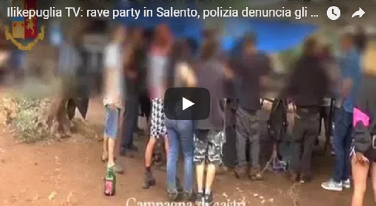 YOUTUBE Salento, polizia interrompe rave party tra gli ulivi