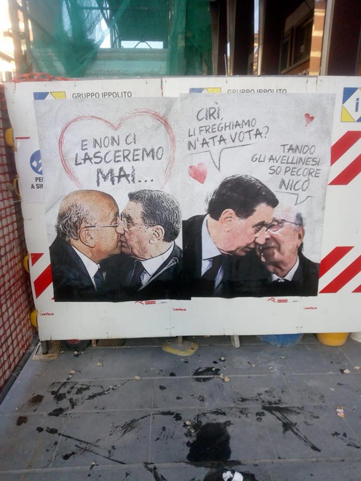 Avellino, De Mita e Mancini nel manifesto