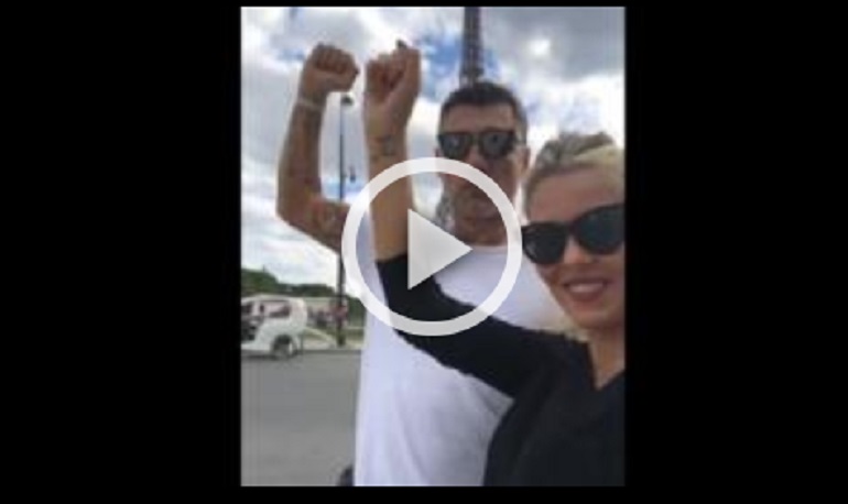 YOUTUBE Christian Vieri e Costanza Caracciolo a Parigi, la "bobo dance" è già virale