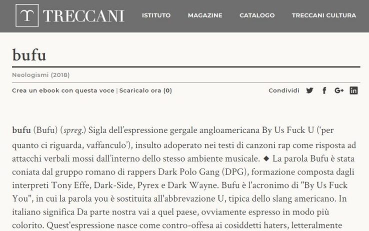 Dark Polo Gang, il termine "bufu" entra nel vocabolario Treccani