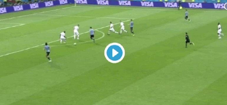 Mondiali 2018, Uruguay-Portogallo: il secondo gol di Cavani