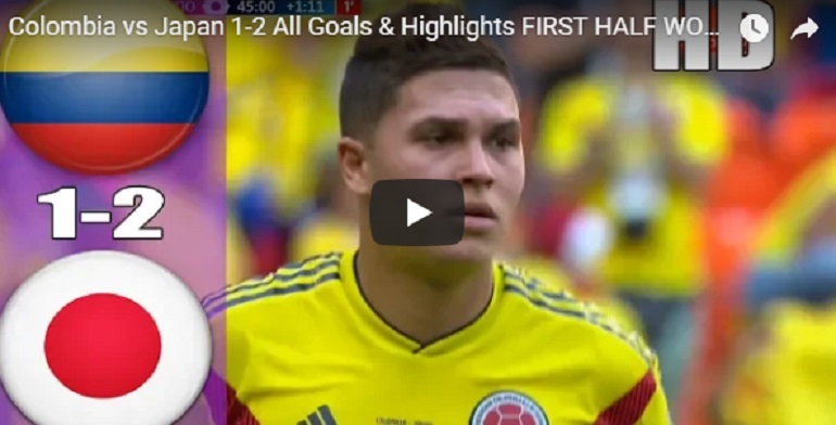 YOUTUBE Colombia-Giappone 1-2 (Kagawa, Quintero e Osaka) VIDEO GOL-HIGHLIGHTS