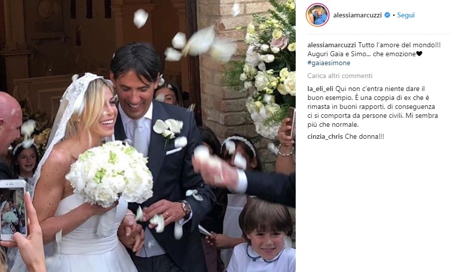 Simone Inzaghi sposa Gaia Lucariello: la ex Alessia Marcuzzi testimone2