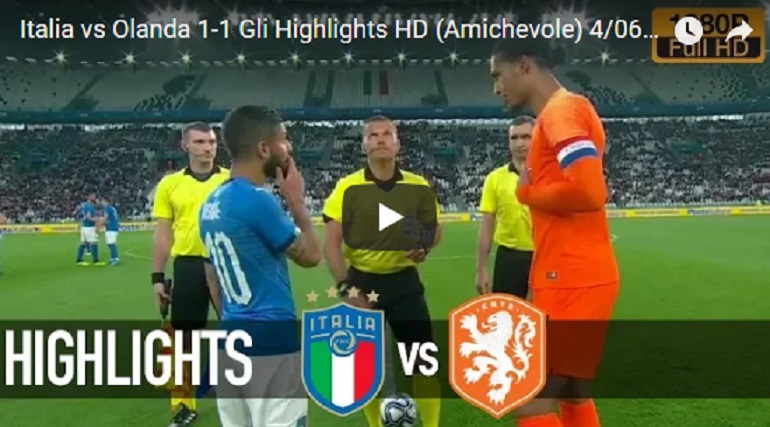 Italia-Olanda 1-1, segnano Zaza e Akè VIDEO GOL-HIGHLIGHTS