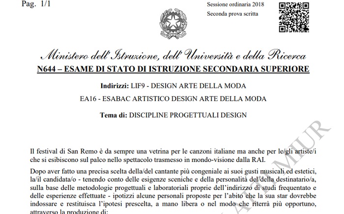 Maturità 2018, seconda prova liceo Artistico: Pdf e testo integrale