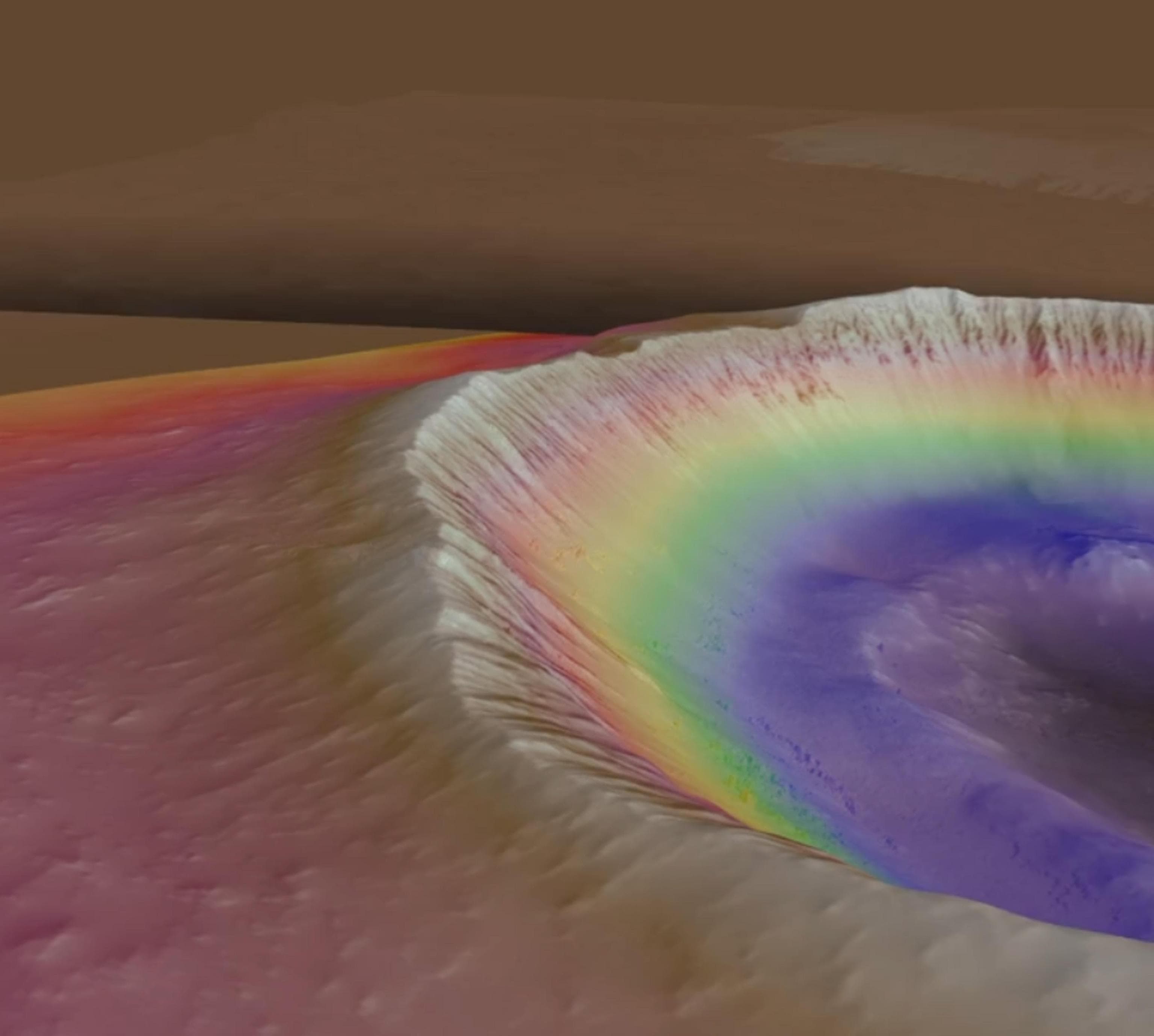 Le foto in 3D dei crateri di Marte con Cassis