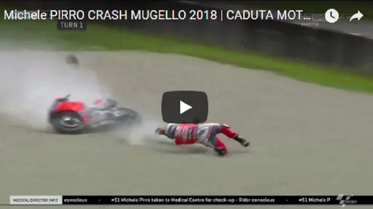 YOUTUBE - MotoGp, la spaventosa caduta di Michele Pirro: "Pilota cosciente"