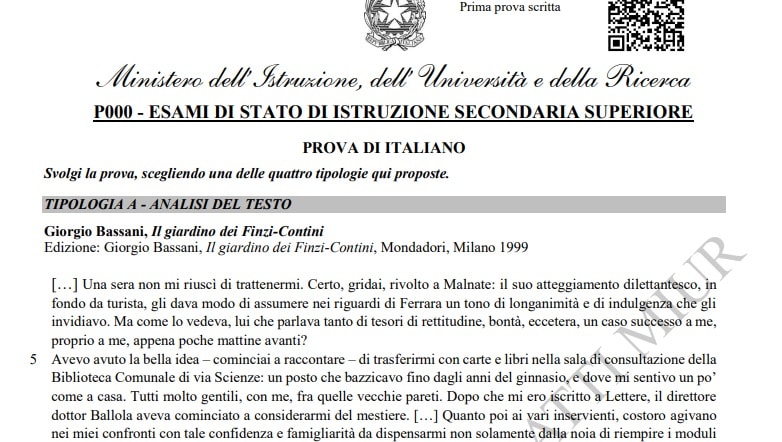 Maturità 2018 tracce