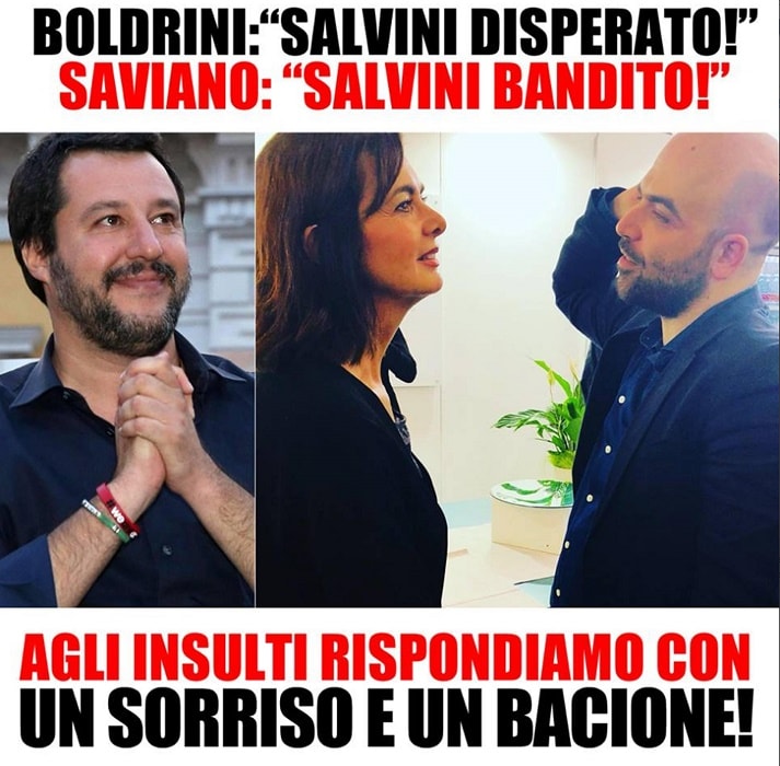 Salvini: "Boldrini mi dà del disperato e Saviano del bandito2