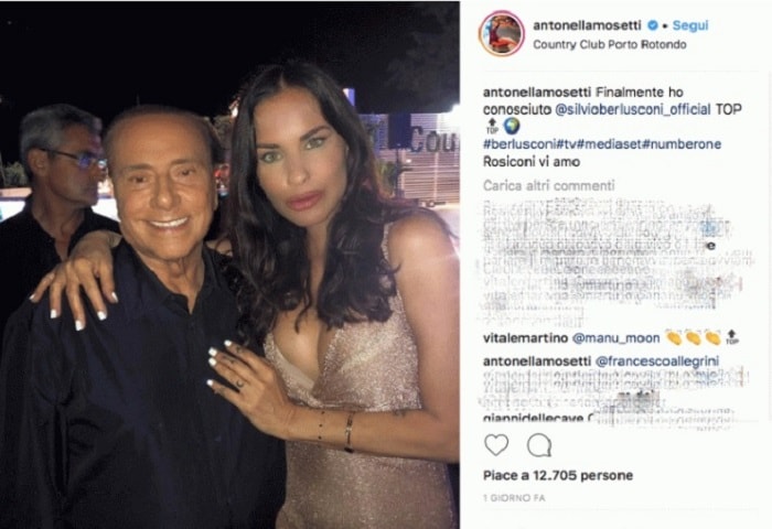 Antonella Mosetti con Berlusconi