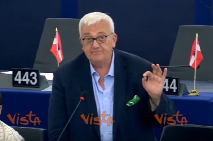 Borghezio nel Palrmaento Europeo