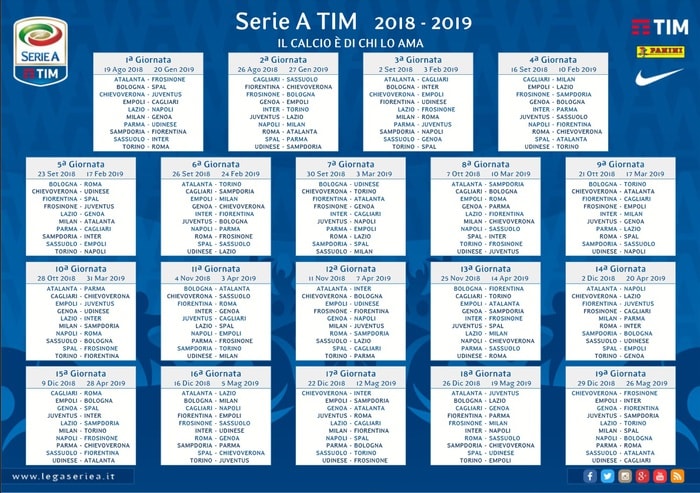 calendario serie a