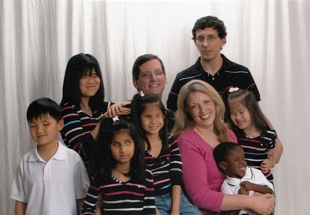 Bambini ciechi famiglia Virginia