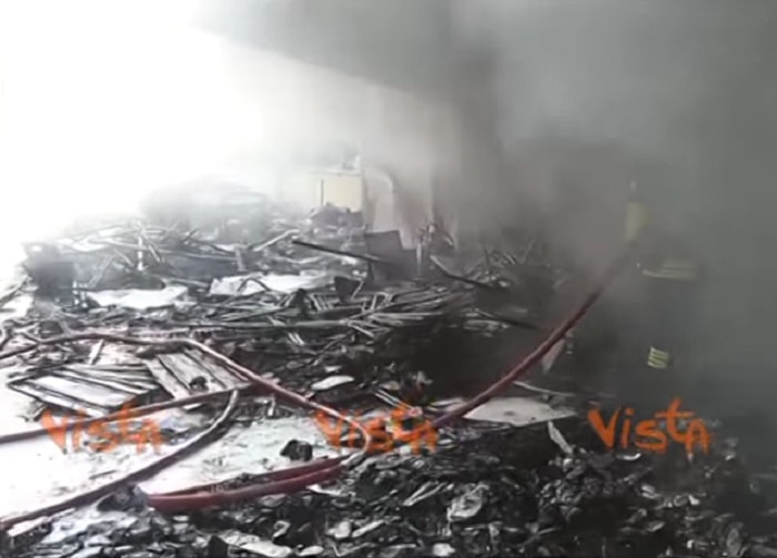 Fermo incendio negozio cinesi