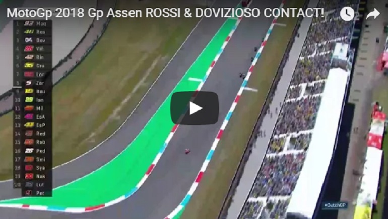 YOUTUBE Dovizioso-Valentino Rossi, sorpasso e contatto nel finale