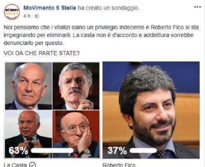 Il Sondaggio M5s cancellato