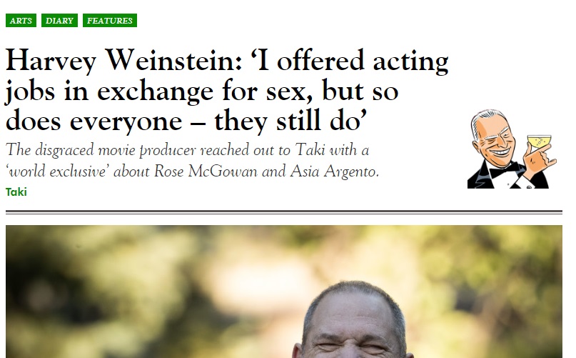 Weinstein: "Ho offerto lavoro in cambio di sesso". Poi smentisce
