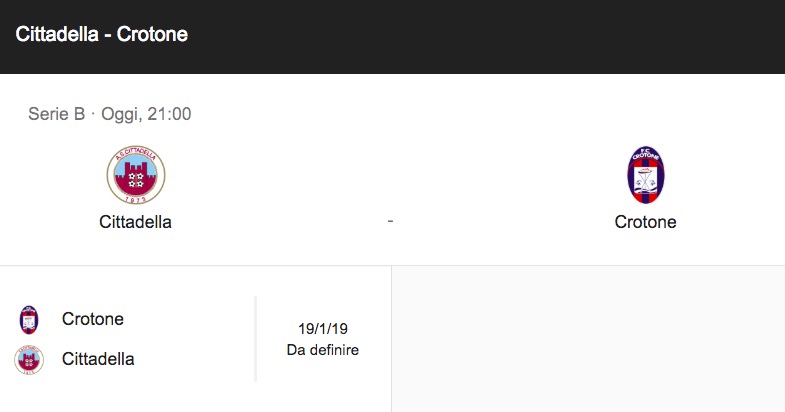Cittadella-Crotone streaming Dazn-diretta tv, dove vederla: orario e data