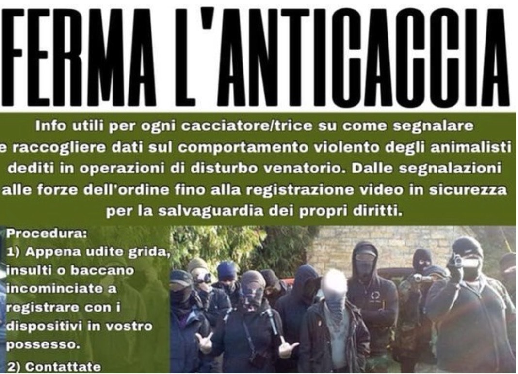 Cacciatori, vademecum per difendersi dagli animalisti: "Tu segnala, noi denunciamo"