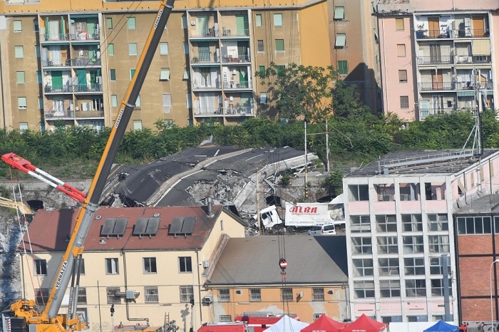 Case vicino Ponte Morandi