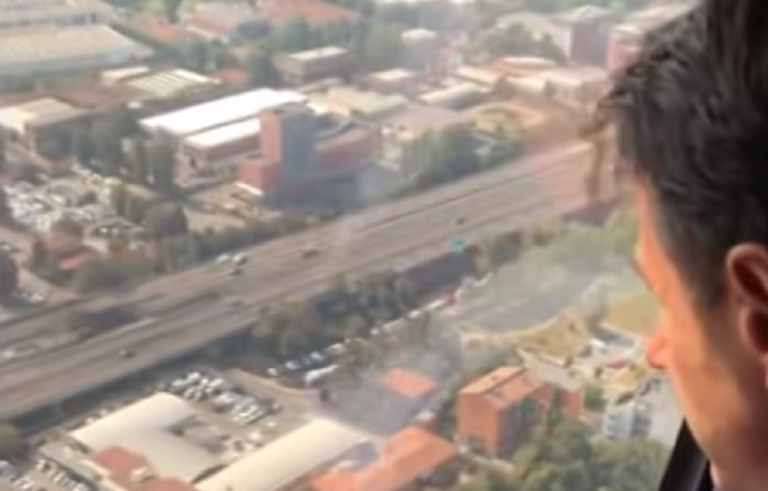 Giuseppe Conte in elicottero