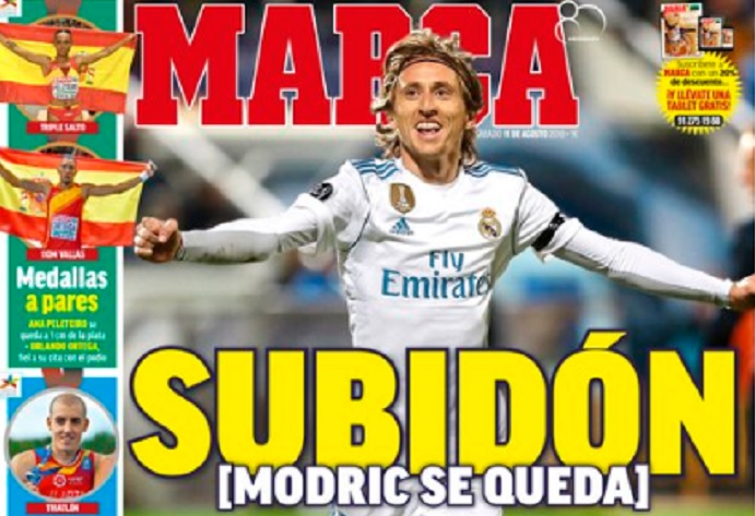 La prima pagina del Marca