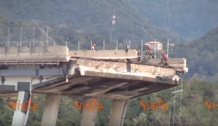 Genova ponte Morandi bordo