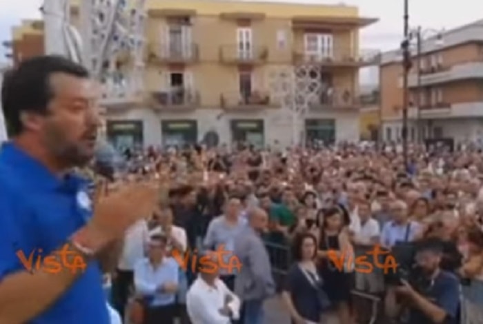 Matteo Salvini a Lesine