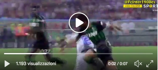 Sassuolo-Inter, video moviola: Miranda-Di Francesco rigore giusto. Fallo su Asamoah?