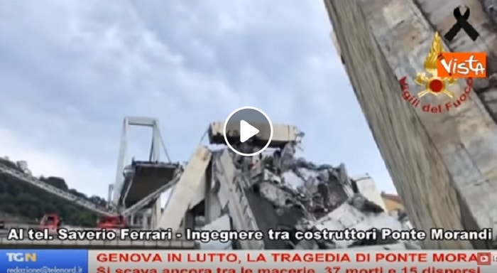 Saverio Ferrari, ingegnere genovese: "Ponte Morandi, palificazione senza materiale antisismico" VIDEO