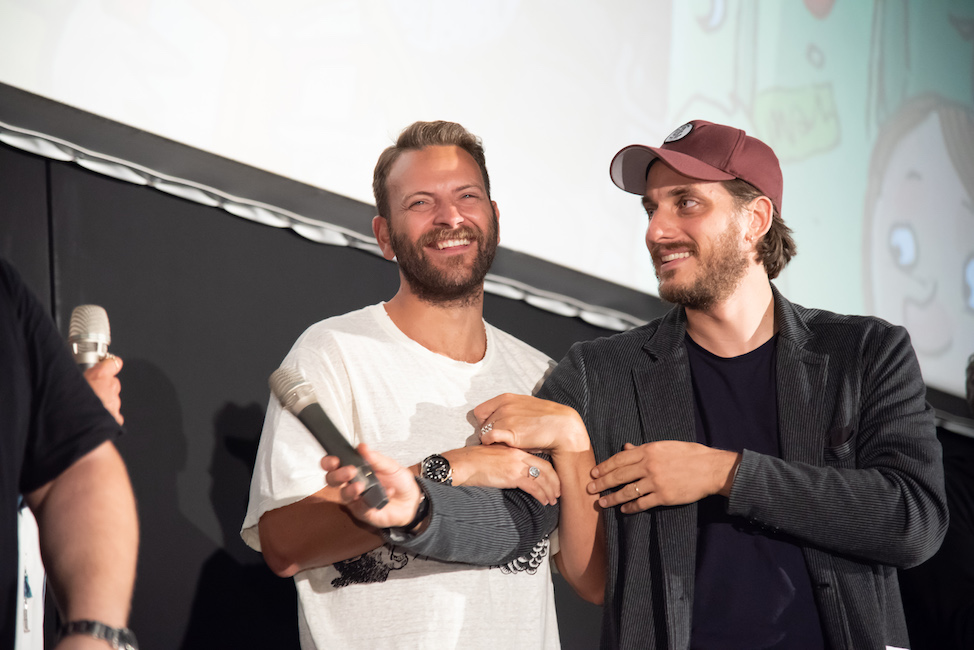Luca Marinelli e Alessandro Borghi al Porto Turistico di Ostia col cast di "Non essere Cattivo"03