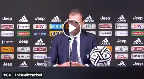 Allegri: "Douglas Costa? Niente sgabello dopo sputo e squalifica"