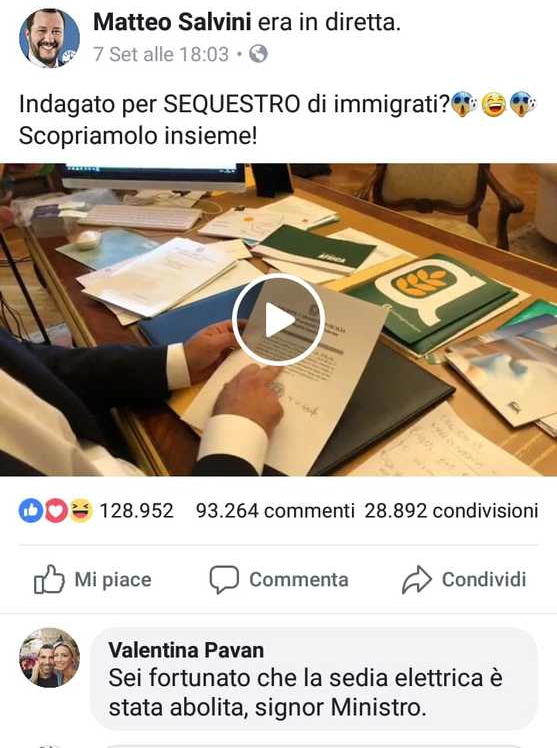 Augurò la "sedia elettrica per Salvini" FOTO: l'assessora Valentina Pavan si dimette