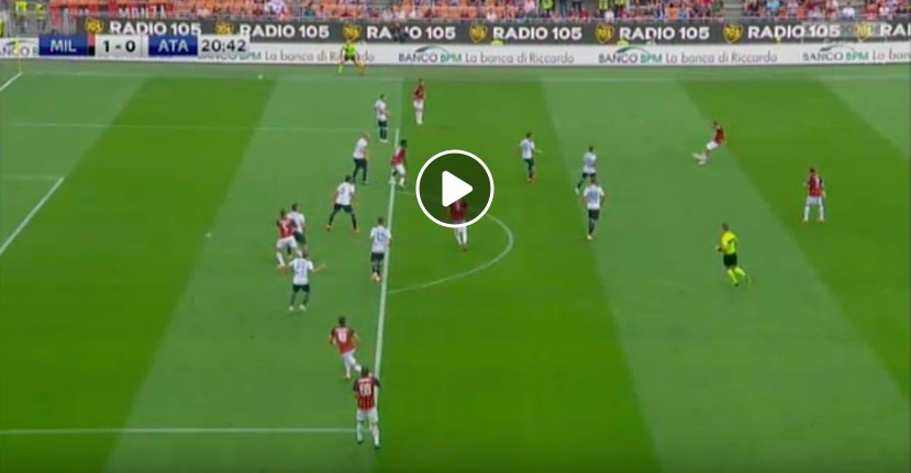Bonaventura video gol Milan-Atalanta annullato dal VAR