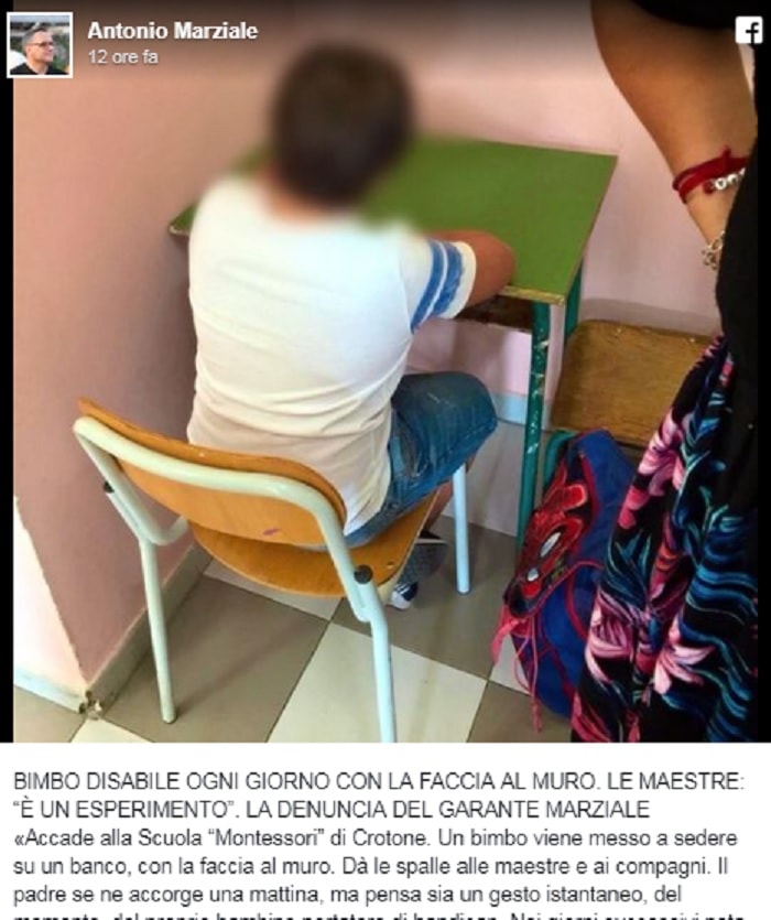 disabile scuola Crotone